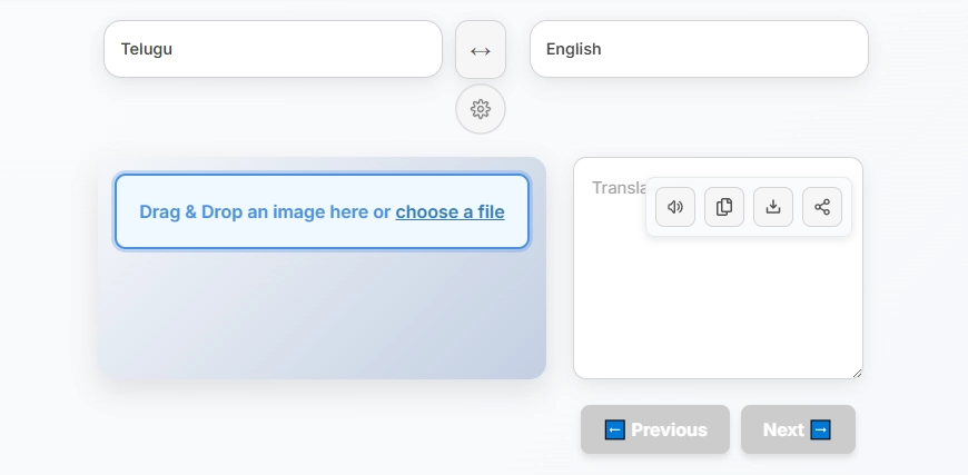Telugu to English Translation from Images