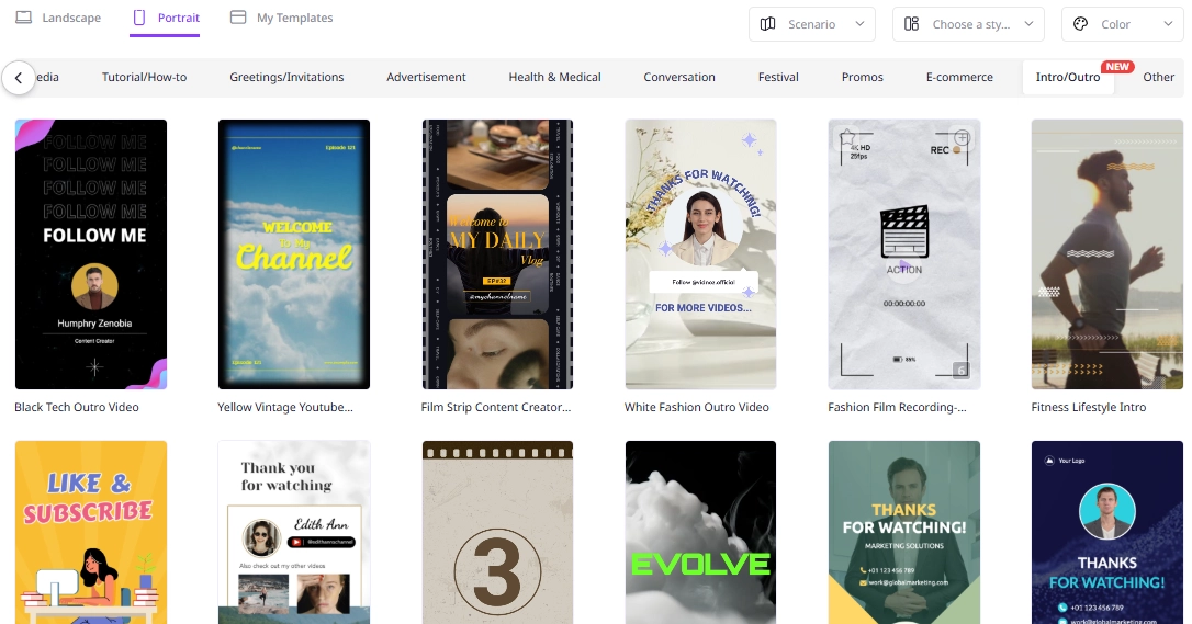 Templates for AI POV Video Making