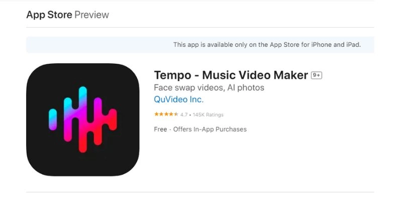 Tempo  AI Video App with Music and Effects