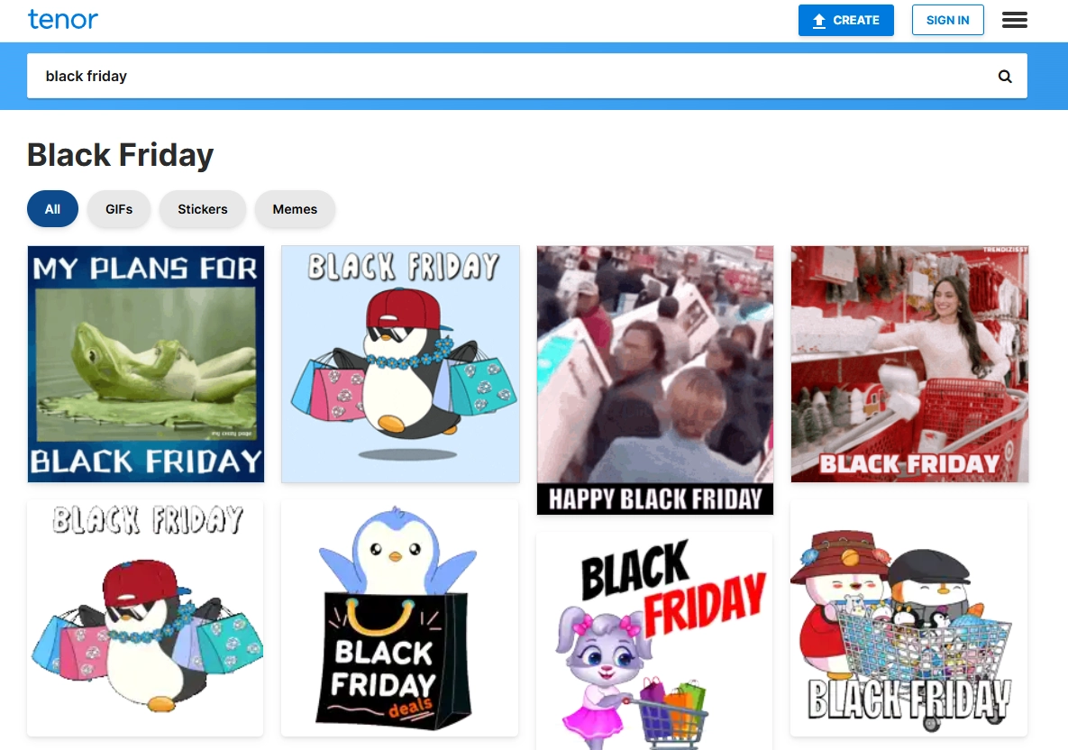 Tenor Black Friday Meme