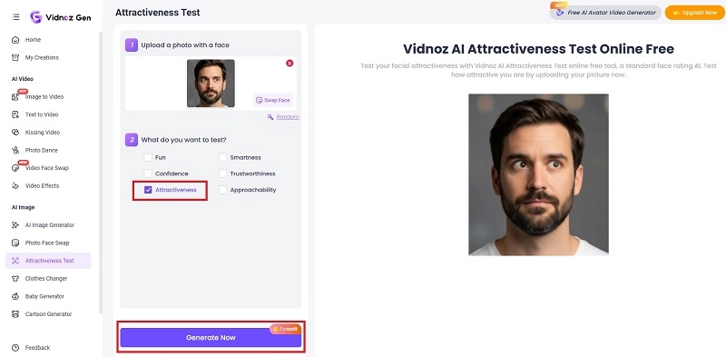 Testing Attractiveness Option and Generating Results with Misaligned Eyes