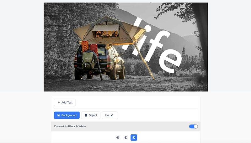 Text Behind Image AI Background