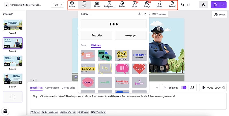 Text Behind Image Edit Video