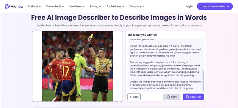 Text Behind Image Generate Description