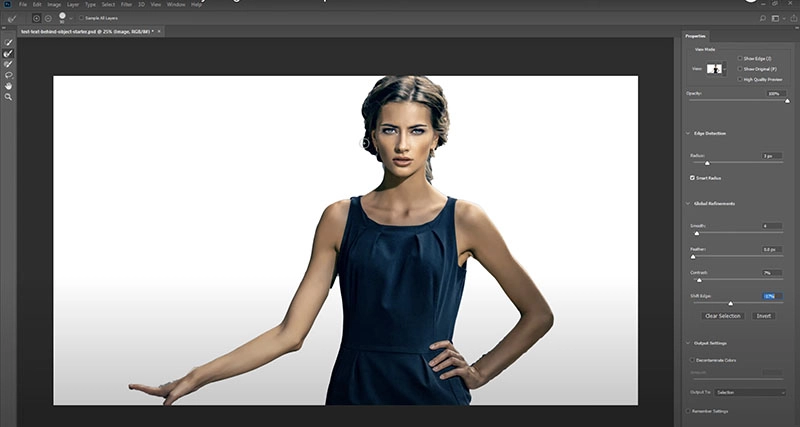 Text Behind Image Photoshop Refine