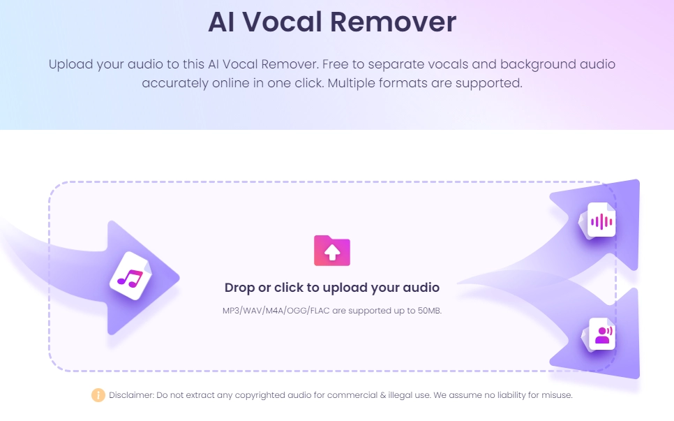 Text-to-Song Vocal Remover