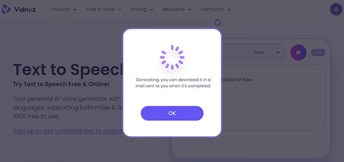 Text to Speech Roblox Vidnoz Download Speech
