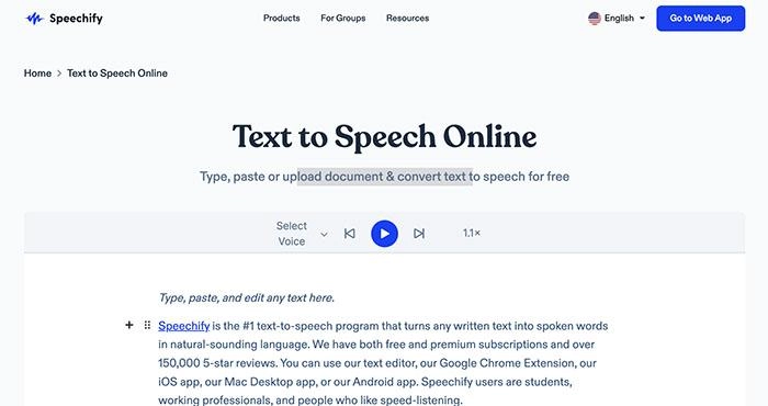 Text to Speech Software - Speechify