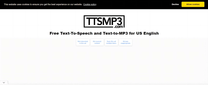 Text to Speech to MP3 TTSMP3