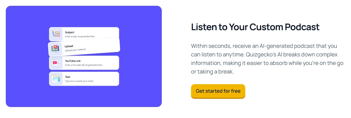 Textbook to Podcast for Student
