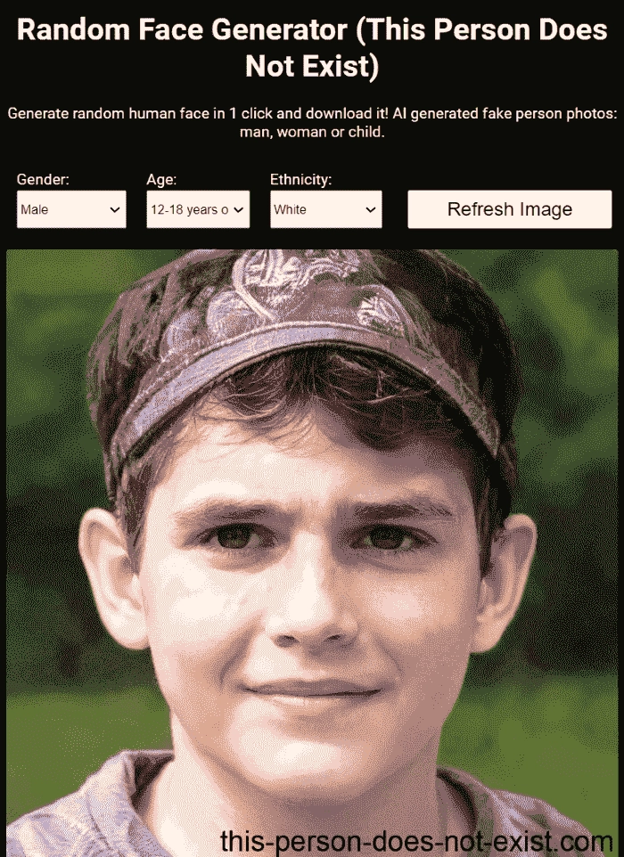 This Person Does Not Exist - Free Random Human Face Generator Online