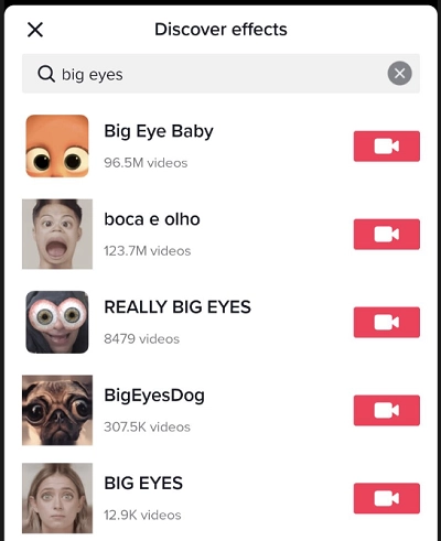 Tiktok Big Eye Effects