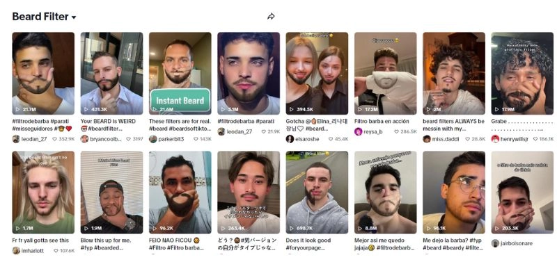 TikTok Make Beard Filter Short Video