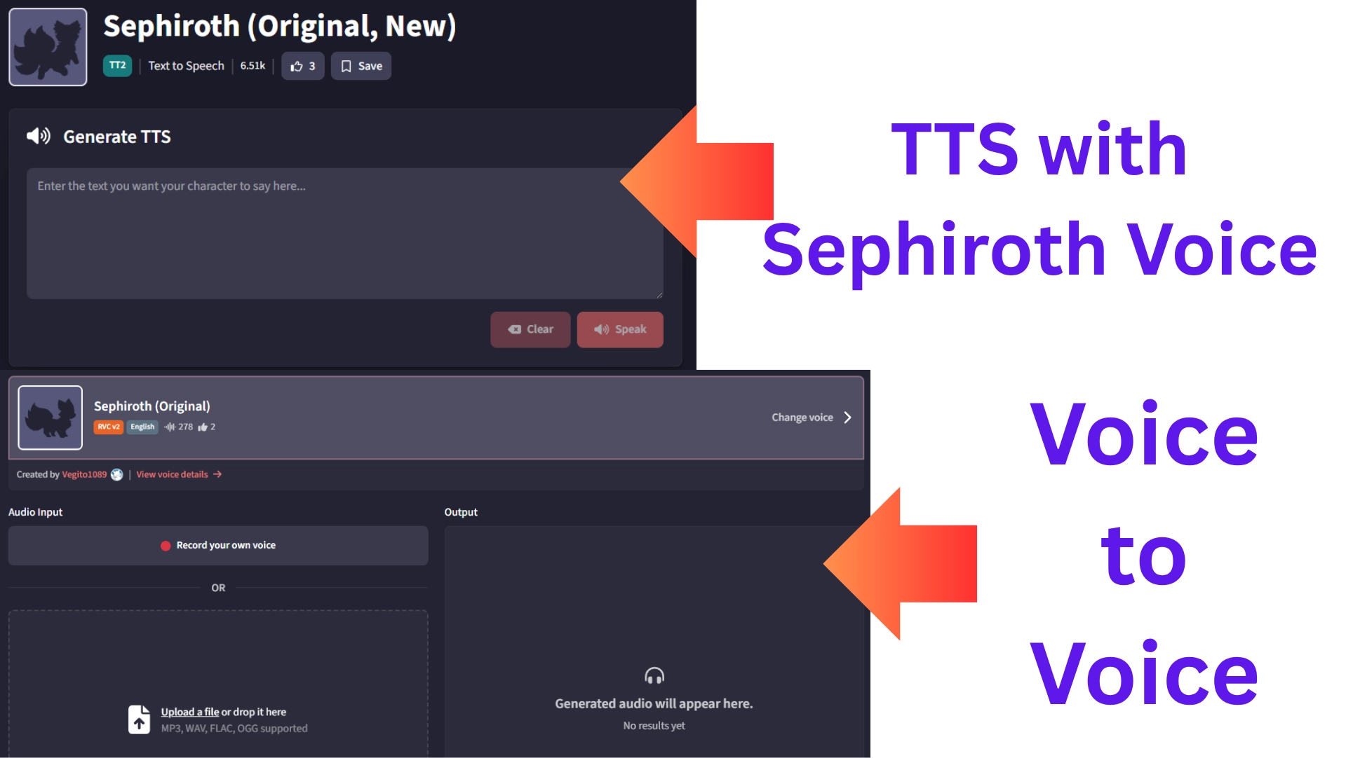 Trained Sephiroth AI Voice Model