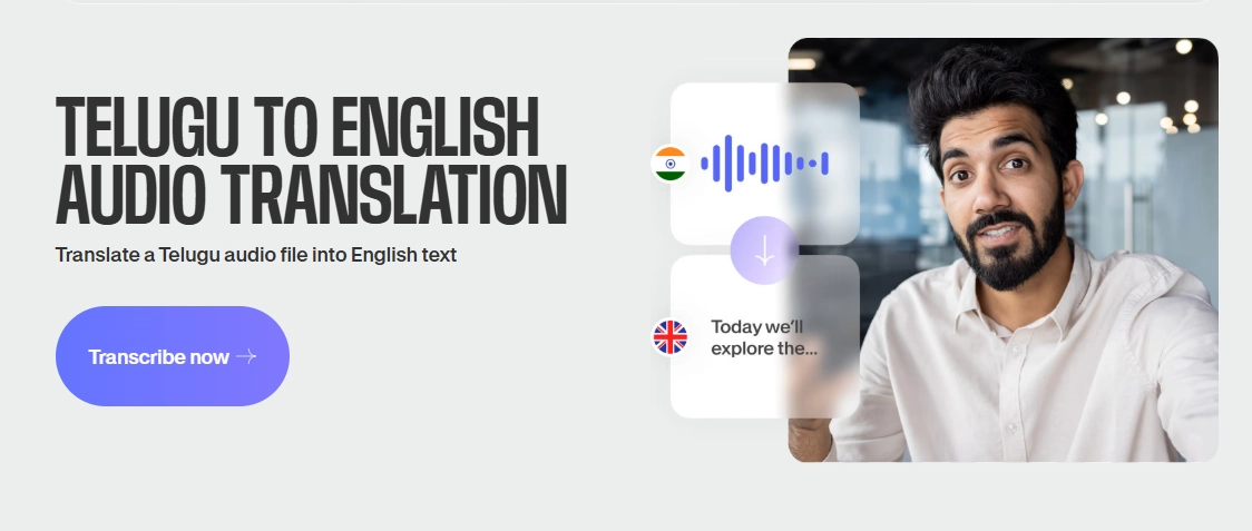 Translate Telugu to English from Audio