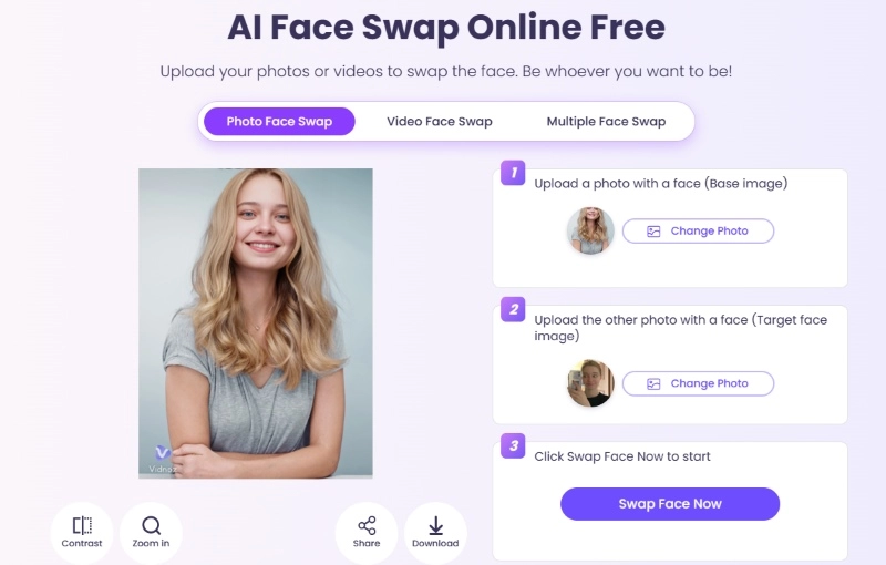 Try Hairstyle on Your Face with Vidnoz AI