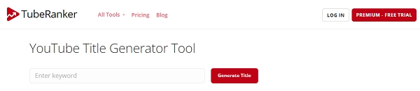 Youtube Title Generator - TubeRanker