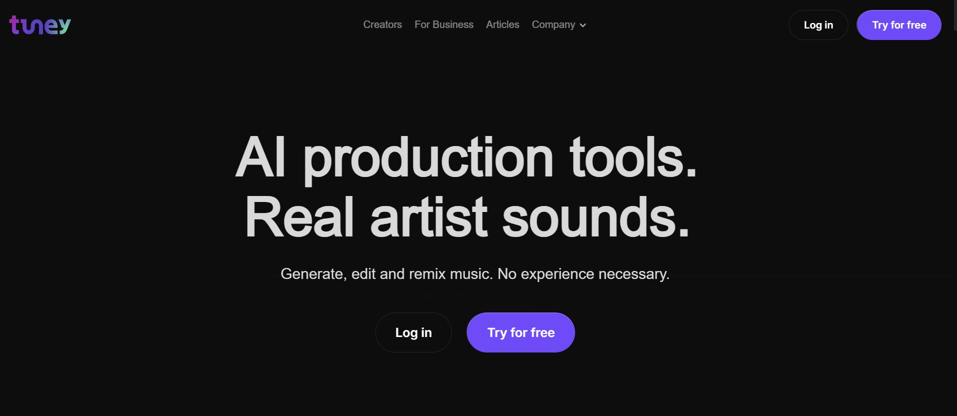 Tuney Free Online AI Music Editor