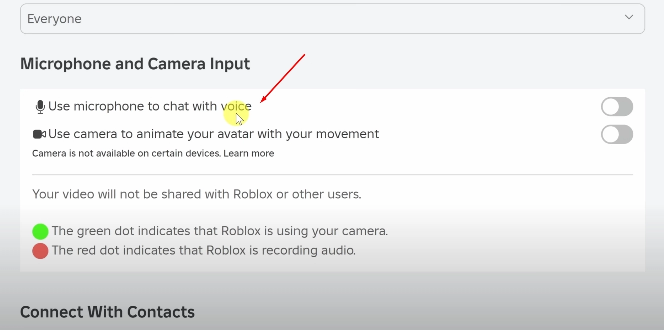 Turn on the Voice Chat Feature