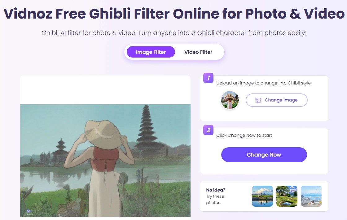 Turn Polaroid Picture into Ghibli Result