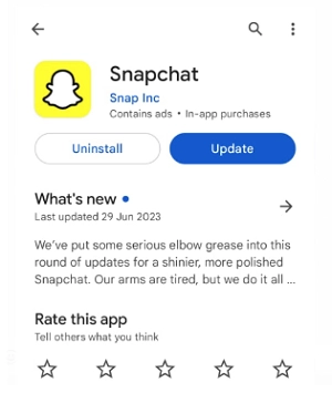 Snapchat aktualisieren zur Erhaltung der My AI
