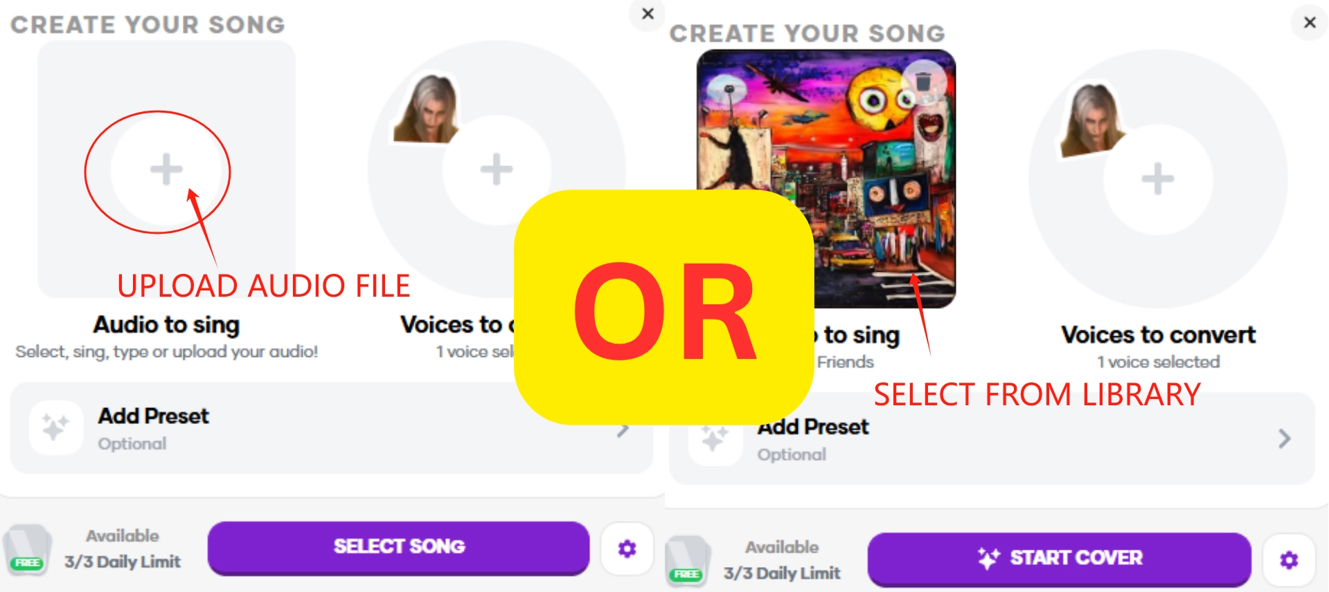 Uplaod Song and Make Sephiroth Covered Versions