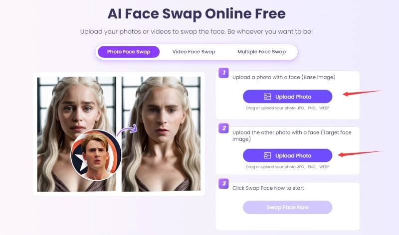 Upload Image for Face Swap Meme - Step 1