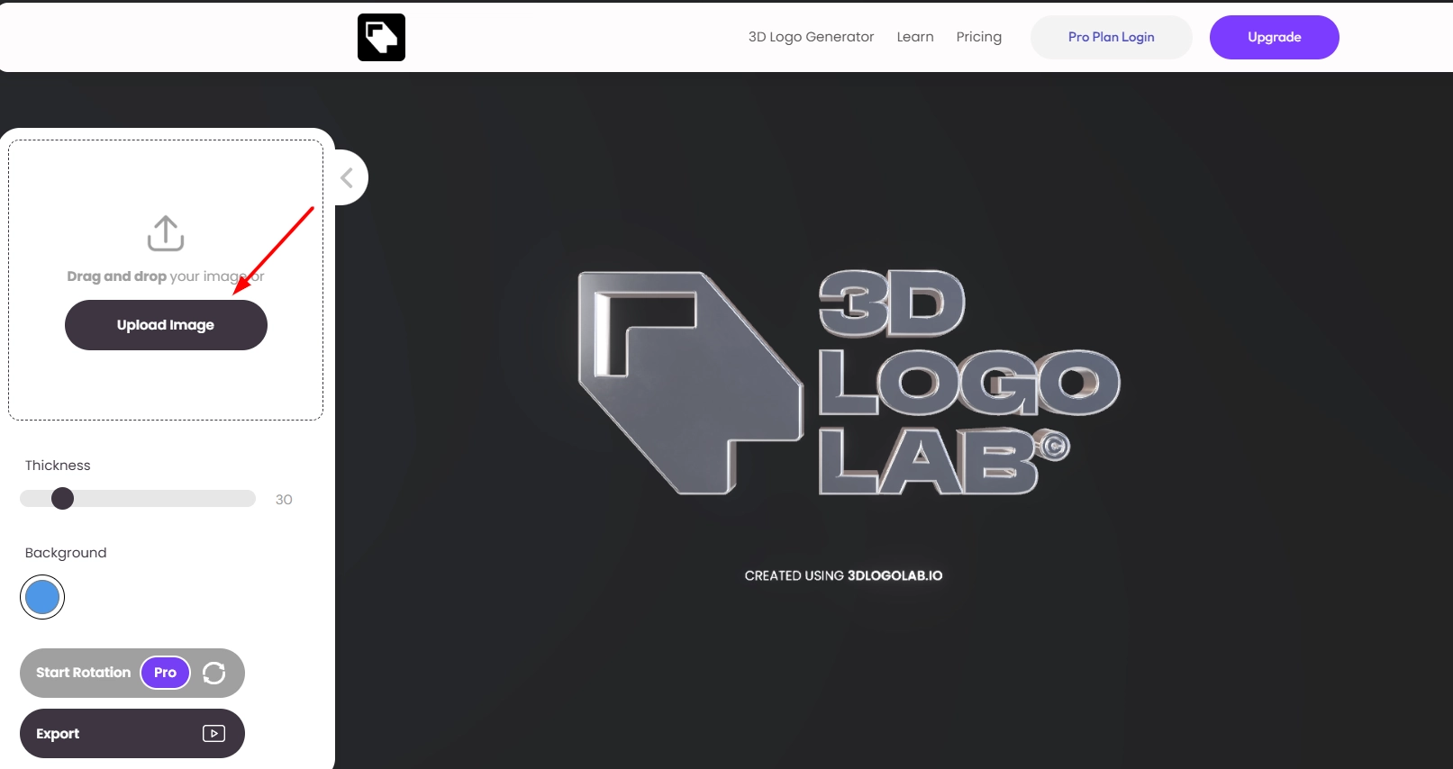 Upload Image to Make an Animated Logo