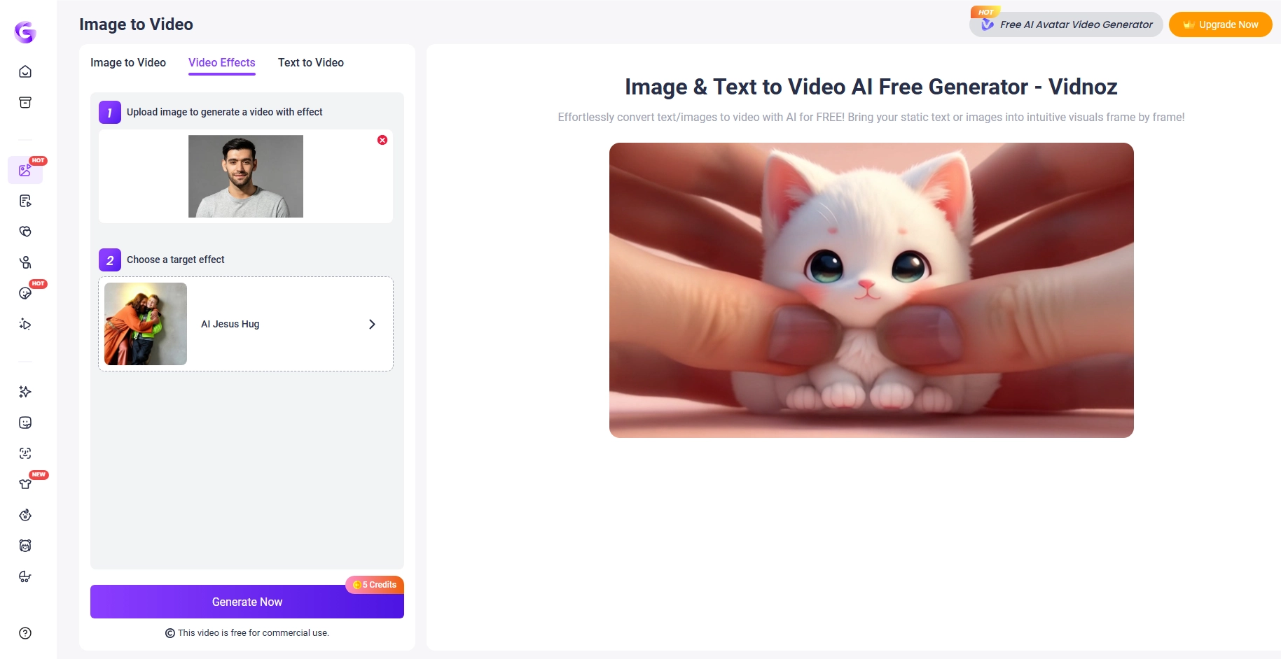 Upload Image to Video Morph