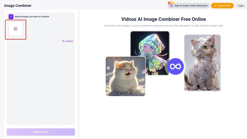 Upload Images into the AI Merger Online