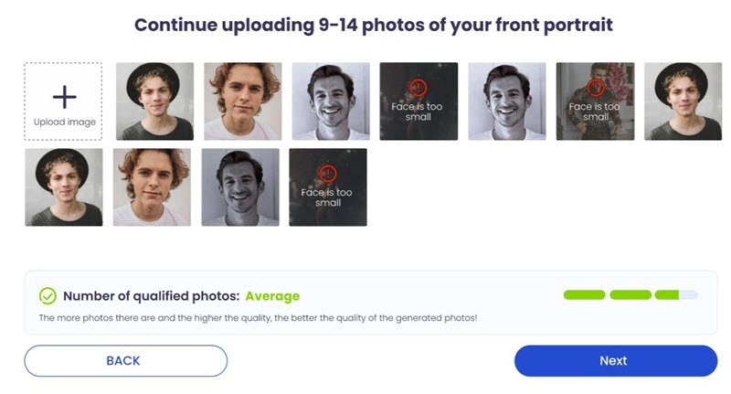 Upload More Photos to Create AI Headshot for Resume