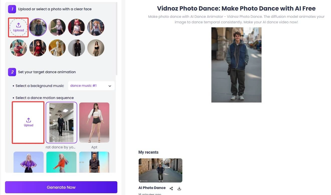 Upload Rat Dance Video Template to Start