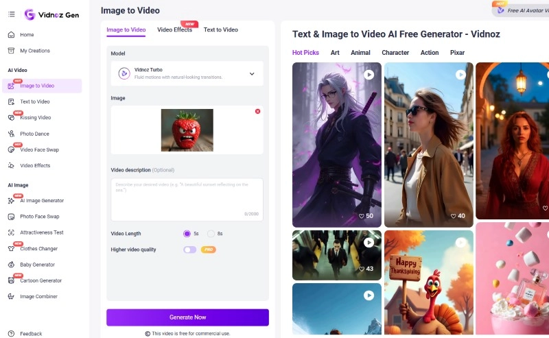 Upload Reference Image for AI Fruit Face Video