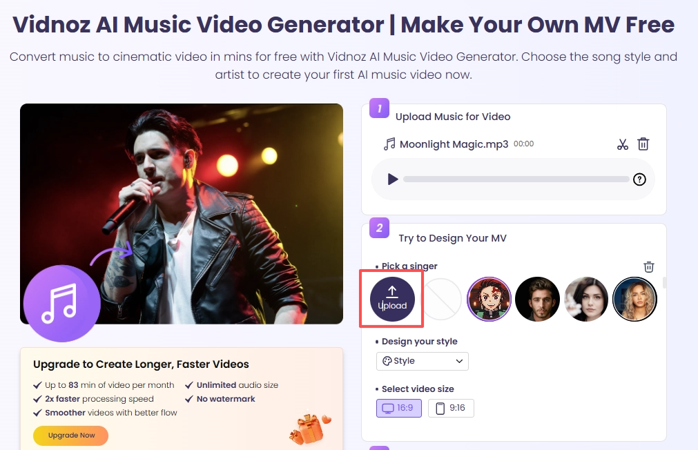 Upload the Anime Singer