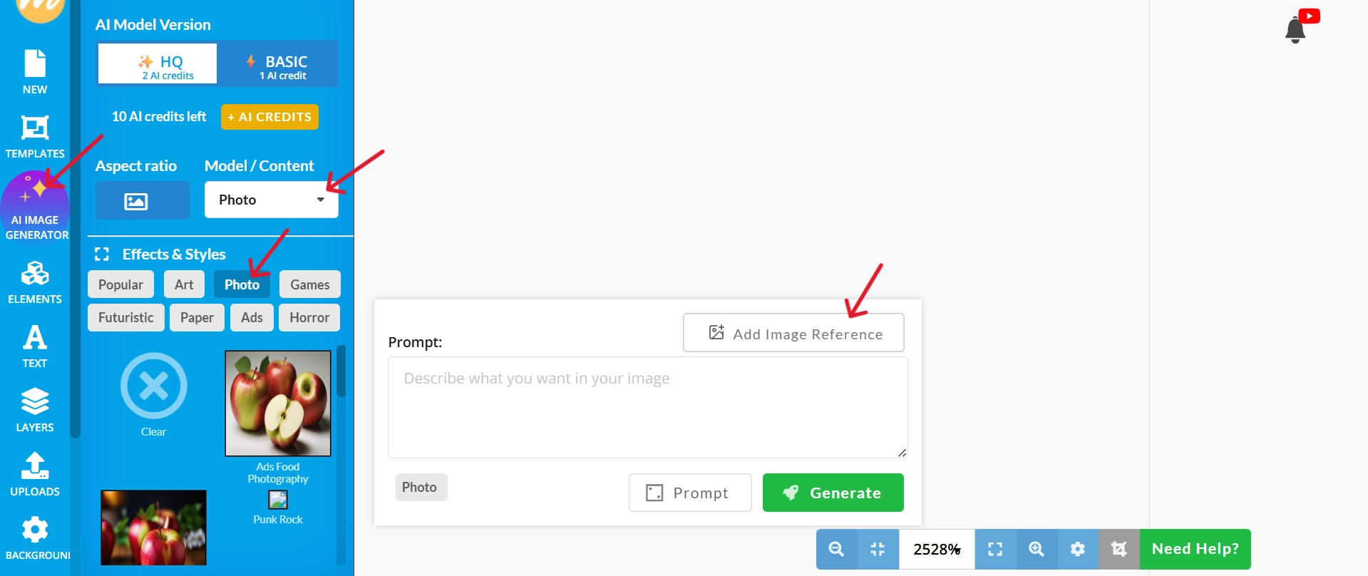 Upload the Desired Image