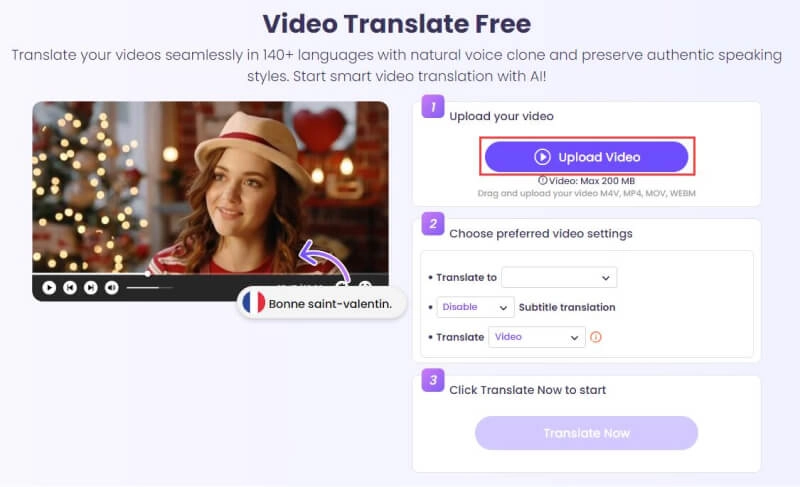 Upload Video to Use AI Lip Sync Video Translator