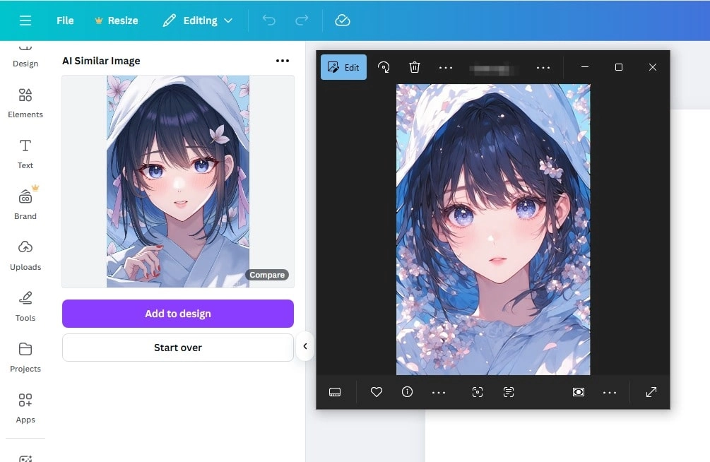 Use Canva to Generate Similar Photos