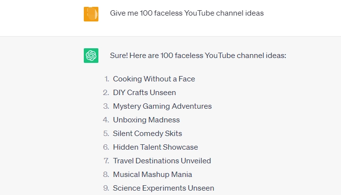 Use ChatGPT for Finding Your YouTube Chanel Niche
