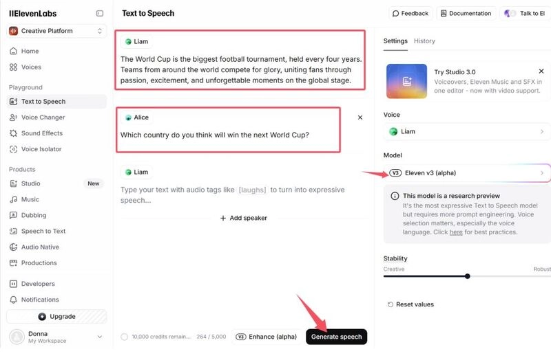 Use ElevenLabs for Portuguese Text to Speech - 4