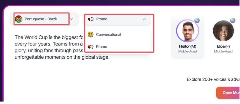 Use Murf AI for Portuguese Text to Speech - 3