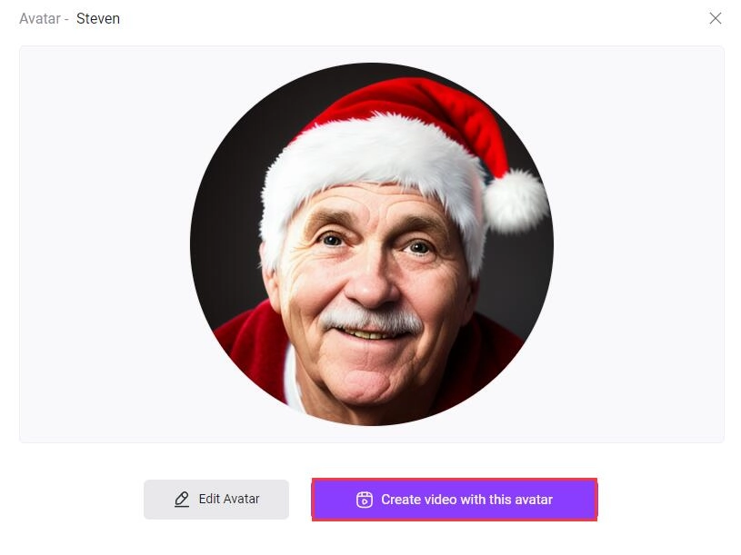 Use the Santa Claus Avatar