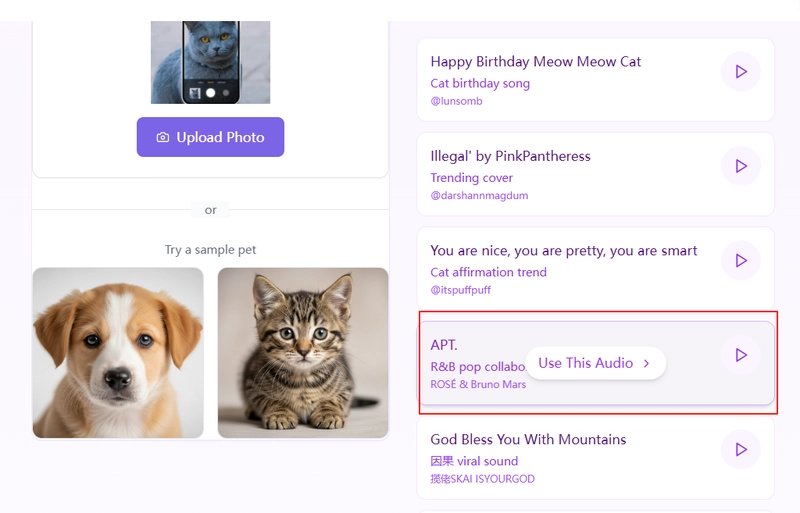 Use This Audio to Create Singing Cat