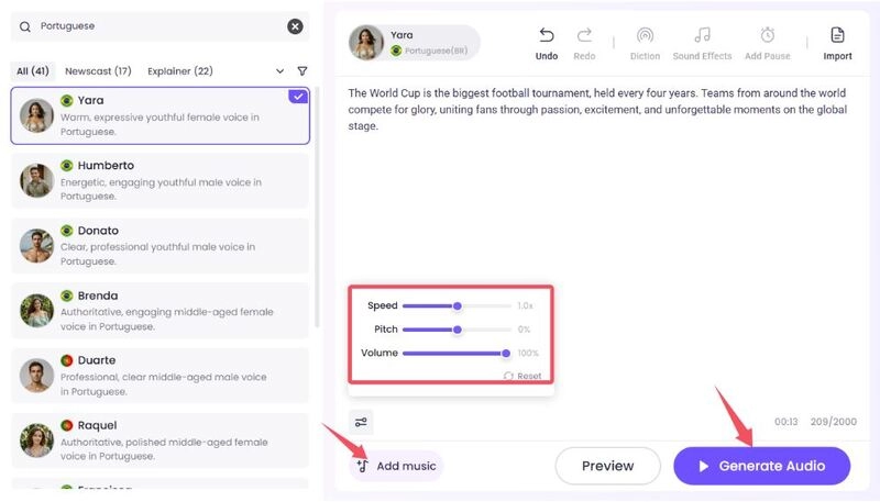 Use Vidnoz for Portuguese Text to Speech - 3