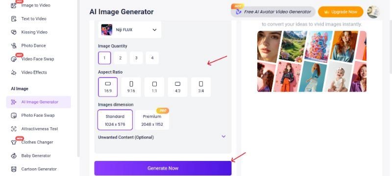 Use Vidnoz to Make Dragon Ball Character Step 3