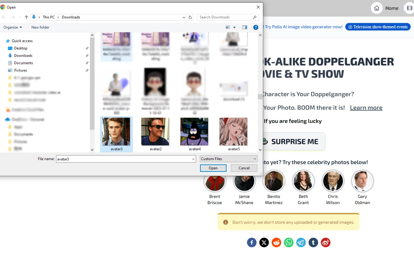 Use What Movie Character Do I Look Like Test - Step 1