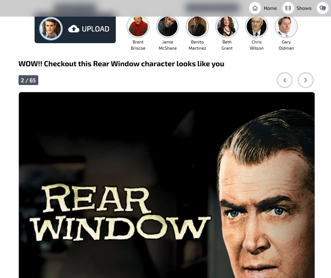 Use What Movie Character Do I Look Like Test - Step 2