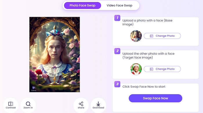How to Change Face in a Photo on Vidnoz AI - Step 2