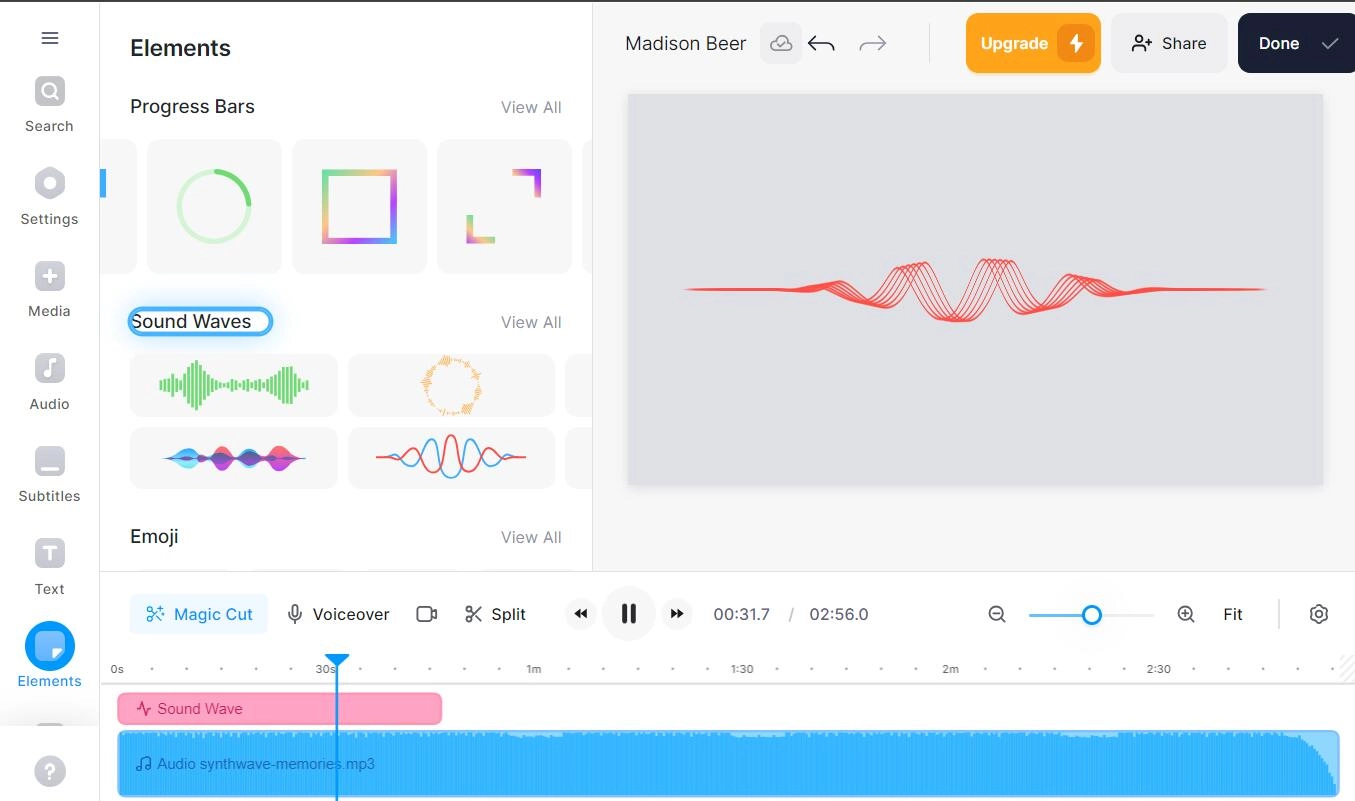 Veed Music Visualizer AI