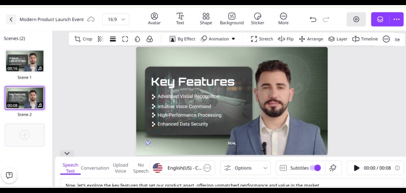 Video Avatar Editor Vidnoz AI Free