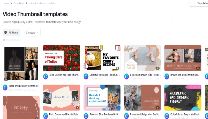 Video Thumbnails Canva